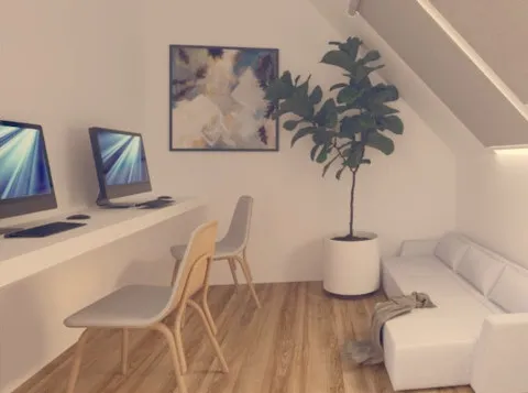 3D vizualizace návrhu kanceláře - Mishka Design