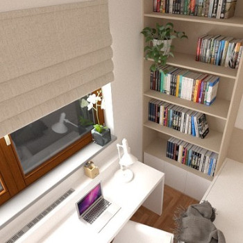 Dokončené návrhy interiérů - vytvoření pracovního prostoru doma na míru